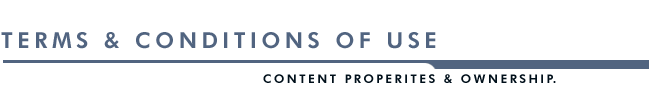 Terms and conditions of site use, content property and ownership
