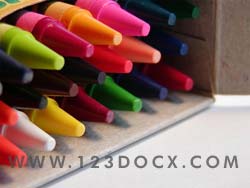 Box of Crayons Photo Image