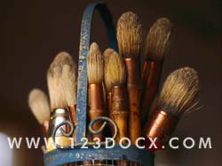 Artist Paint Brushes Photo Image