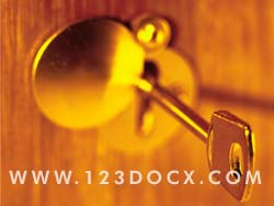 Unlock Door with Key Photo Image