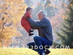 Grandfather & Grandchild Photo Image