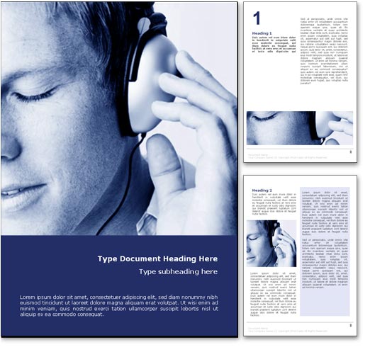 Listening to Music word template document