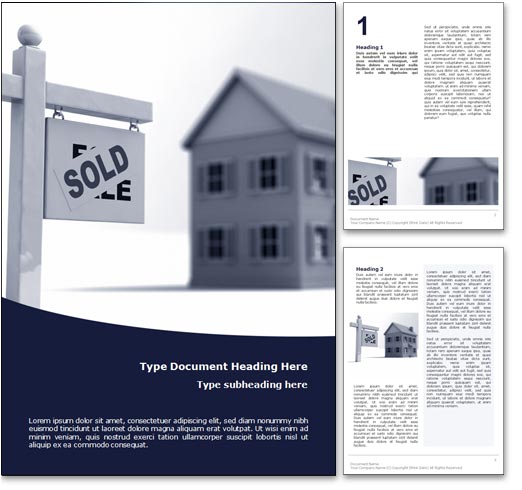 Sold Home word template document