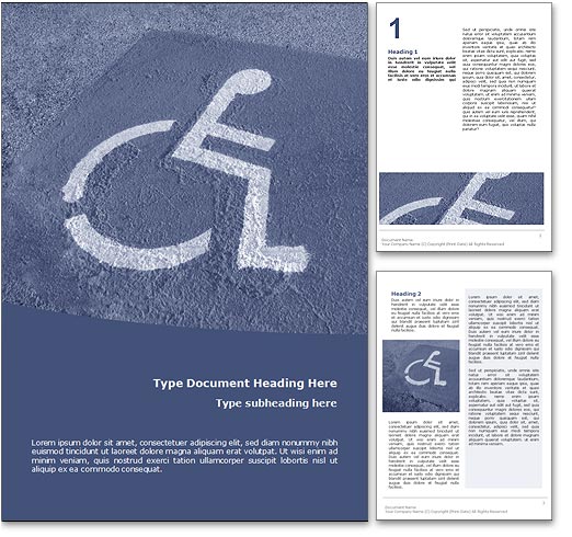 Disabled Parking word template document