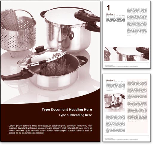 Cooking word template document