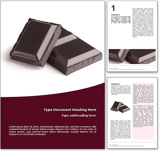 Chocolate word template document