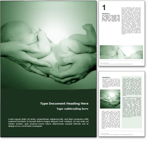 Baby word template document