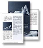 The Seduction Word Template in blue shows a woman lying seductively on her back wearing high heals and pouting seductively to the reader. The Seduction Word Template Design is the perfect Microsoft Word document template for any sexy, temptress, tease, seductive document, seduction brochure, human trafficking report, prostitution review or human slave trade publication.

Click the Seduction word template thumbnail for color, pricing, and purchase options