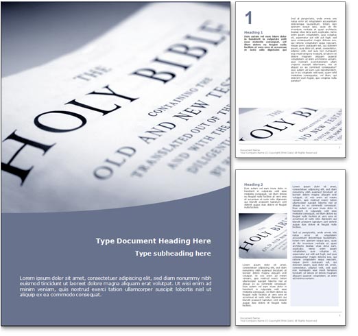 Holy Bible word template document